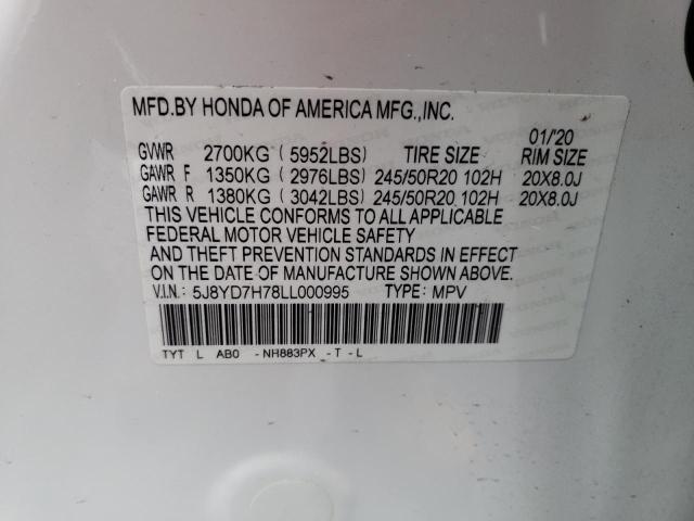 2020 ACURA MDX SPORT - 5J8YD7H78LL000995