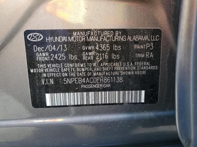 5NPEB4AC0EH861138 Hyundai SONATA GLS