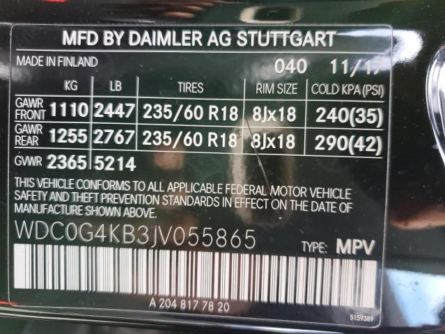 2018 MERCEDES-BENZ GLC 300 4M - WDC0G4KB3JV055865