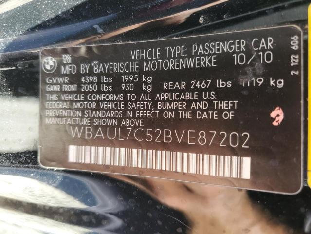 WBAUL7C52BVE87202 BMW 128 I