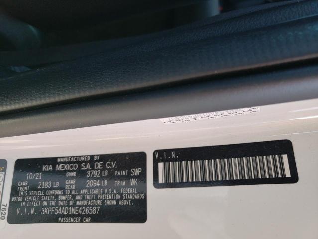 3KPF54AD1NE426587 KIA Forte Gt Line