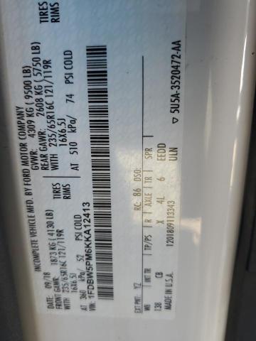 2019 FORD TRANSIT T- - 1FDBW5PM6KKA12413