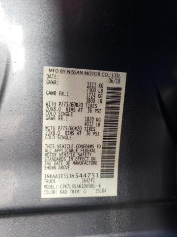 1N6AA1E55JN544751 Nissan TITAN SV
