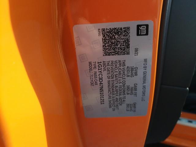 2022 CHEVROLET CORVETTE S - 1G1YC3D47N5101211