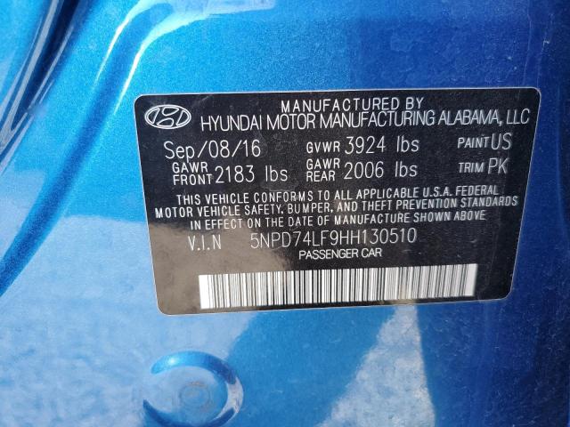 5NPD74LF9HH130510 Hyundai ELANTRA SE