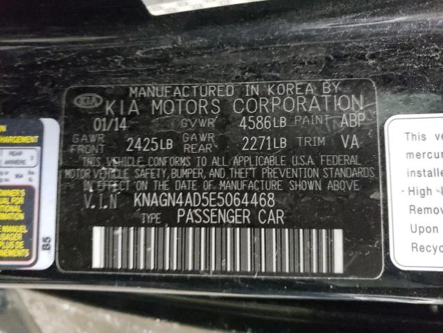 KNAGN4AD5E5064468 KIA OPTIMA HYBRID
