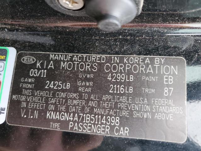 KNAGN4A71B5114398 KIA OPTIMA EX