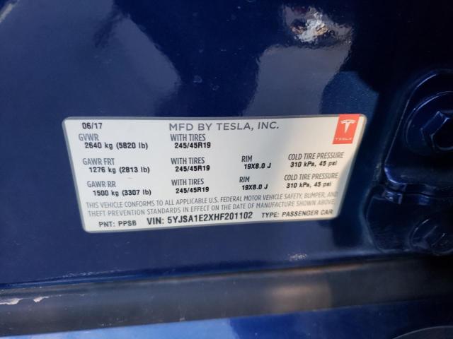 5YJSA1E2XHF201102 Tesla MODEL S