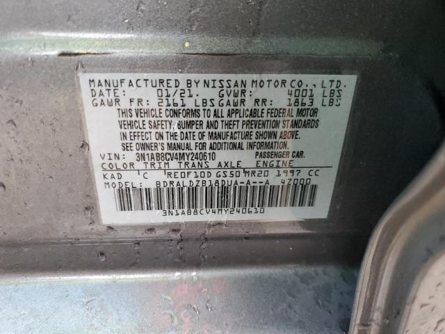 3N1AB8CV4MY240610 Nissan SENTRA SV