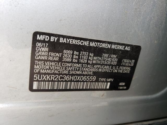 2017 BMW X5 SDRIVE3 - 5UXKR2C36H0X06559