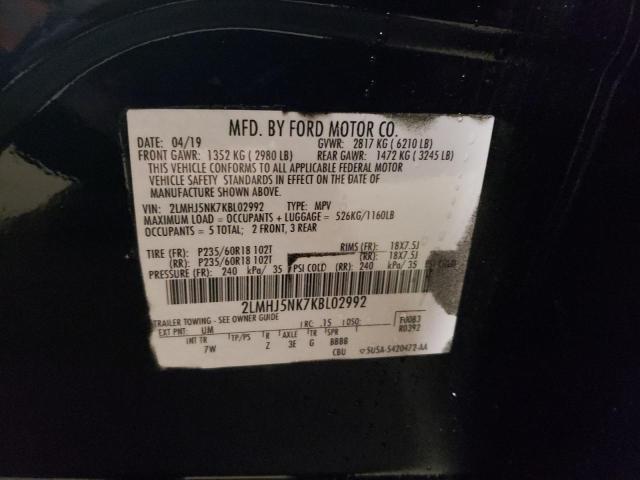 2LMHJ5NK7KBL02992 Lincoln MKT
