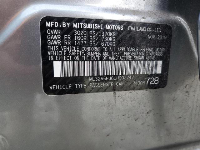 2020 MITSUBISHI MIRAGE LE ML32A5HJ6LH002747