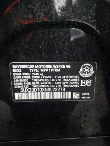 2022 BMW X4 XDRIVE3 - 5UX33DT0XN9L22279