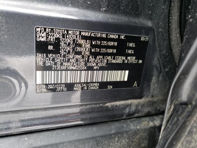 2T3E6RFV8MW025564 Toyota RAV4 XSE