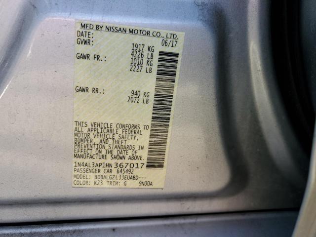 1N4AL3AP1HN367017 Nissan ALTIMA 2.5
