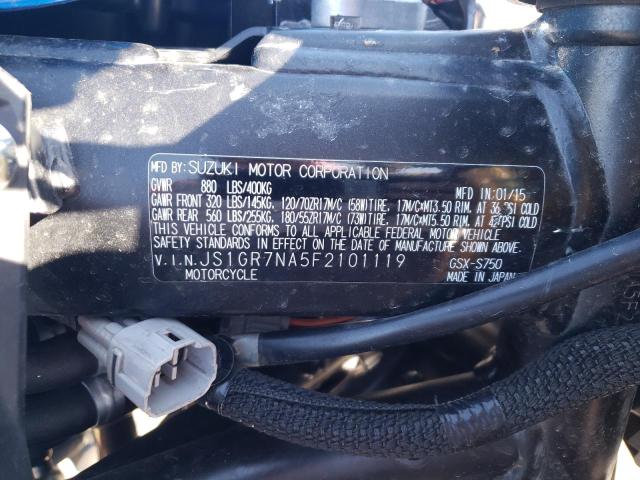 2015 SUZUKI GSX-S750 - JS1GR7NA5F2101119