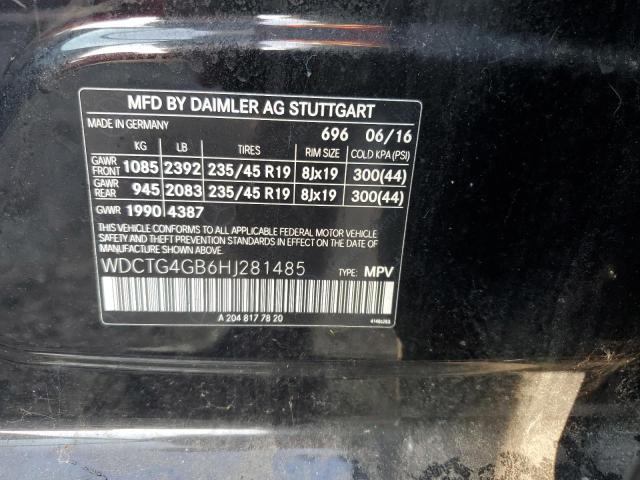 WDCTG4GB6HJ281485 Mercedes-Benz Gla 250 4matic
