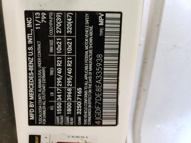 4JGDF7DE8EA335938 Mercedes-Benz Gl 550 4matic