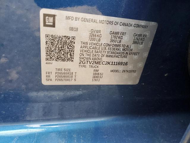2019 GMC SIERRA LIM - 2GTV2MEC2K1116916