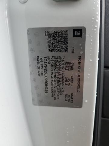 2019 CHEVROLET CORVETTE Z - 1G1YP2D6XK5604159