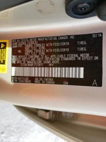 2015 LEXUS RX 350 - 2T2ZK1BA8FC172817