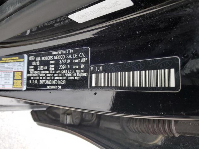 3KPF34AD1KE014638 KIA Forte Gt Line