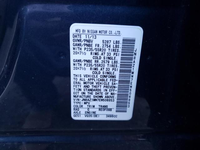JN8AZ1MW7EW506853 Nissan MURANO S