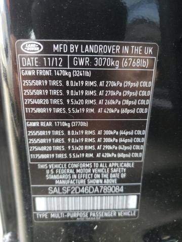 SALSF2D46DA789084 Land Rover Range Rover Sport Hse