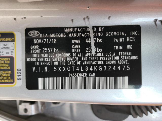5XXGT4L34KG324475 KIA Optima Lx
