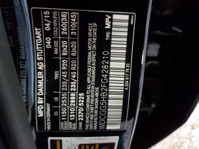 2015 MERCEDES-BENZ GLK 350 - WDCGG5HB2FG428210