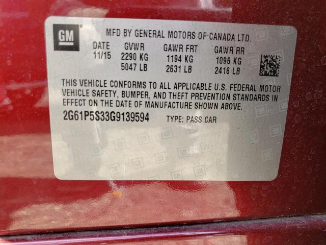 2016 CADILLAC XTS PREMIU - 2G61P5S33G9139594