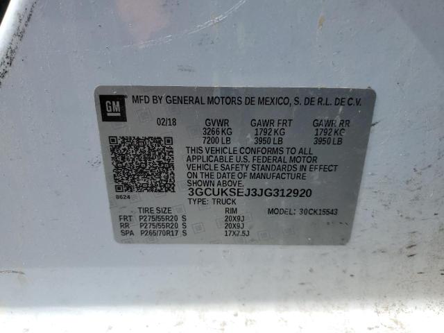 2018 CHEVROLET SILVER 4X4 3GCUKSEJ3JG312920