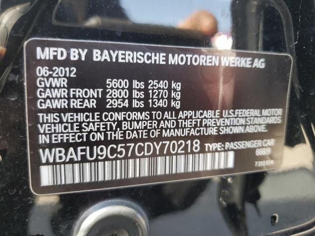 2012 BMW 550 Xi VIN: WBAFU9C57CDY70218 Lot: 44854823