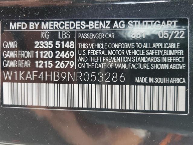 W1KAF4HB9NR053286 Mercedes-Benz C 300 4matic
