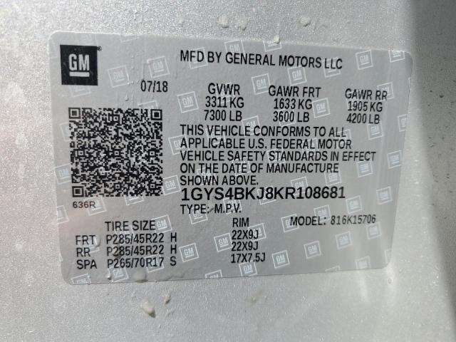 2019 CADILLAC ESCALADE L - 1GYS4BKJ8KR108681