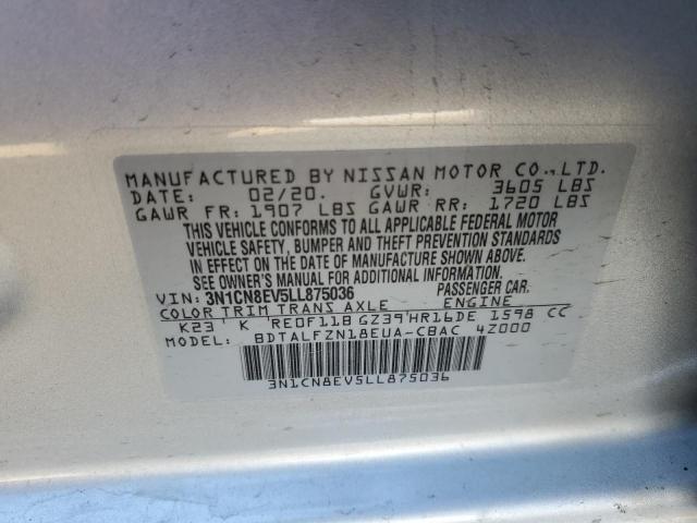 3N1CN8EV5LL875036 | 2020 NISSAN VERSA SV