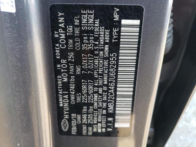 2018 HYUNDAI TUCSON SE KM8J2CA46JU682955