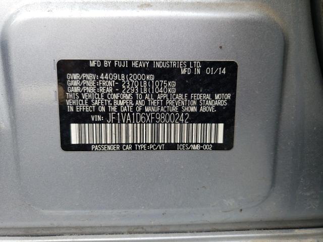 JF1VA1D6XF9800242 Subaru Wrx Premium