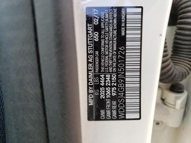 WDDSJ4GB9JN501726 Mercedes-Benz CLA 250 4MATIC