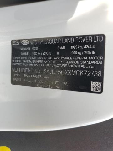 2021 JAGUAR F-TYPE FIR SAJDF5GXXMCK72738