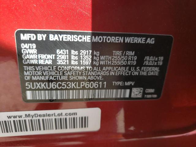 2019 BMW X6 XDRIVE5 - 5UXKU6C53KLP60611