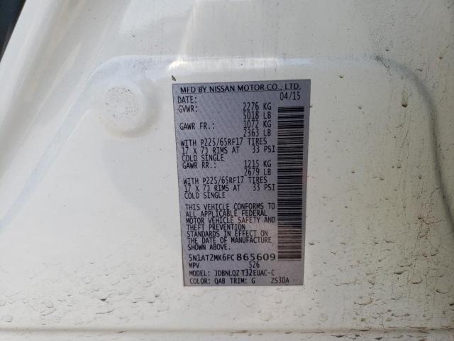 5N1AT2MK6FC865609 Nissan ROGUE S