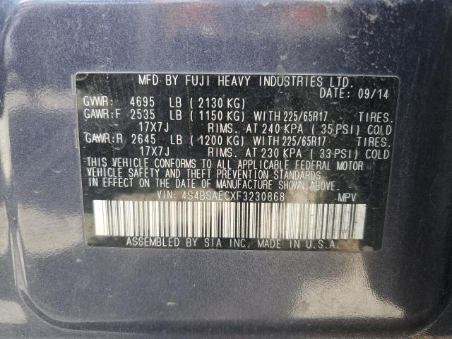 4S4BSAECXF3230868 Subaru Outback 2.5i Premium