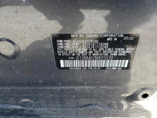 JF1VBAA62N9015570 Subaru WRX