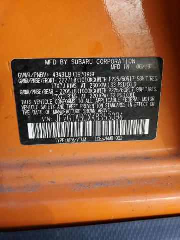 JF2GTABCXK8353094 Subaru CROSSTREK
