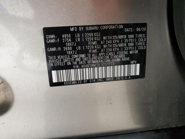 2020 SUBARU OUTBACK LI - 4S4BTANC3L3231773