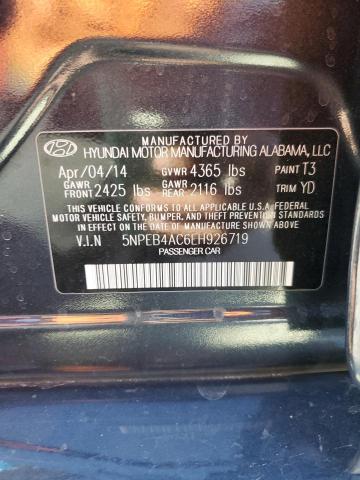 5NPEB4AC6EH926719 Hyundai SONATA GLS