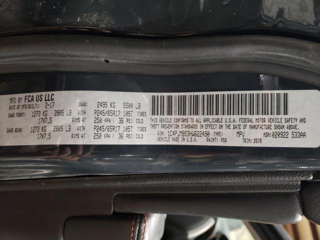 2017 JEEP CHEROKEE T - 1C4PJMBS3HW622490