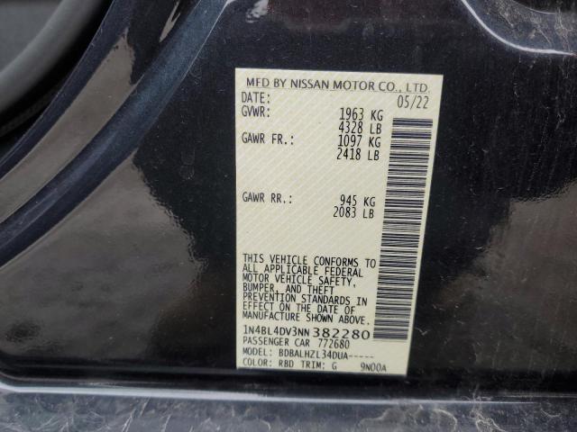 2022 NISSAN ALTIMA SV - 1N4BL4DV3NN382280