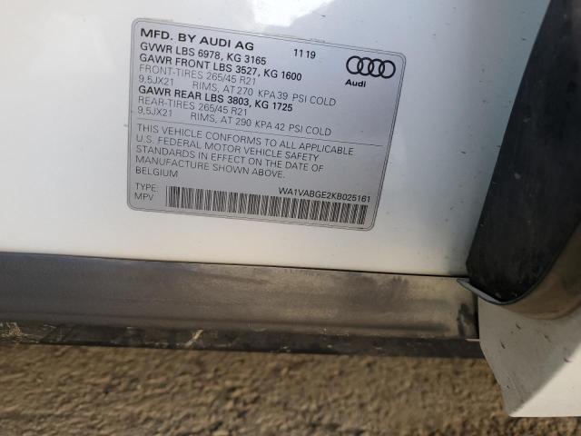 2019 AUDI E-TRON PRE - WA1VABGE2KB025161